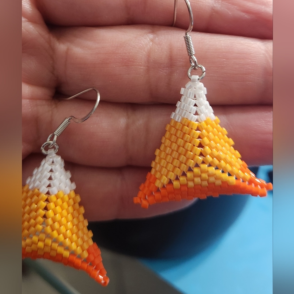 Halloween Candy Corn Earrings